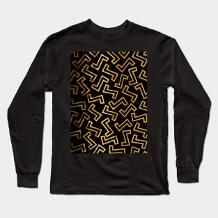 GEOMETRIC Shapes Gold Long Sleeve T-Shirt